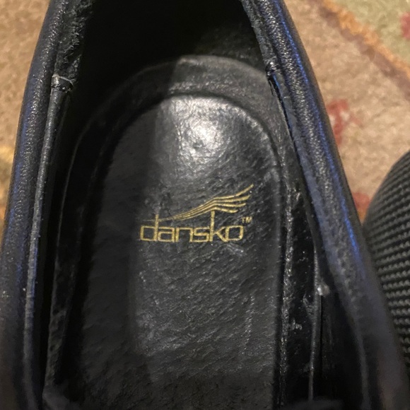 Dansko Women’s Shoes Size 9 Black Leather Lace-Up Comfort Shoes Cushioned Sole - Picture 3 of 9